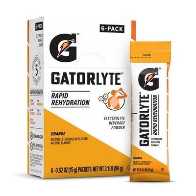 Gatorlyte Powder Orange, 16.9oz (Pack of 6) 0.53 Ounce