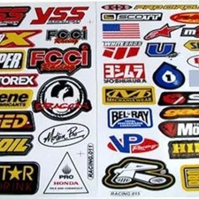 Motocross Dirt Bike Atv Decal Sticker Set R203 2 Sheetsmulticolored