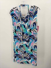 Pre-Owned Banana Republic Blue Size Medium Knee Length Short Sleeve Dress