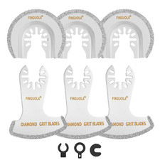 Oscillating Tool Blades, 6Pcs Diamond Carbide Multi Tool Blades for Grout Remova