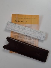 Alter Mini Reiss-Rechenschieber Aristo Rietz 89 &ndash; Taschenrechenstab mit Etui und