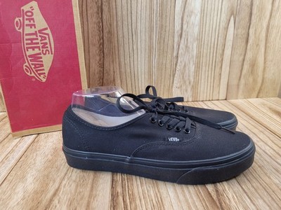 UNISEX VANS AUTHENTIC LOW TOP BLACK SNEAKERS VN000EE3BKA-SIZE 9.5