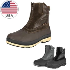 Men's Insulated Waterproof Winter Snow Boots Warm Outdoor Slip Resistant Boots