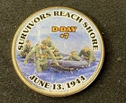 Colorized Kennedy Half Dollar D-Day Survivors Reach Shore Free Shipping