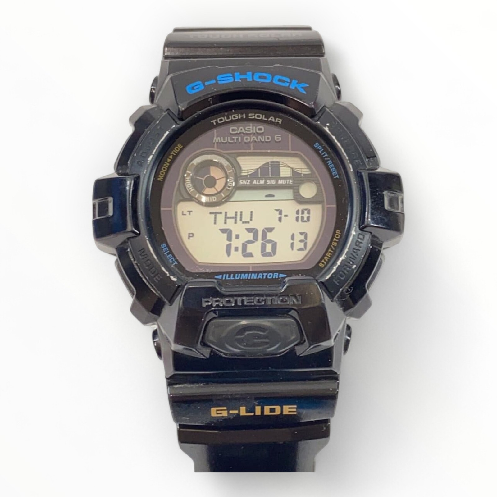 Casio Solar Digital Watch Black Mens 1.77x1.97 Inch 4220