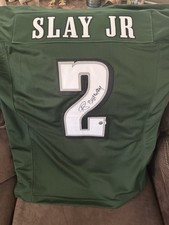 Autographed Inscribed Darius Slay Jr. #2 Philadelphia Green Jersey Beckett  COA