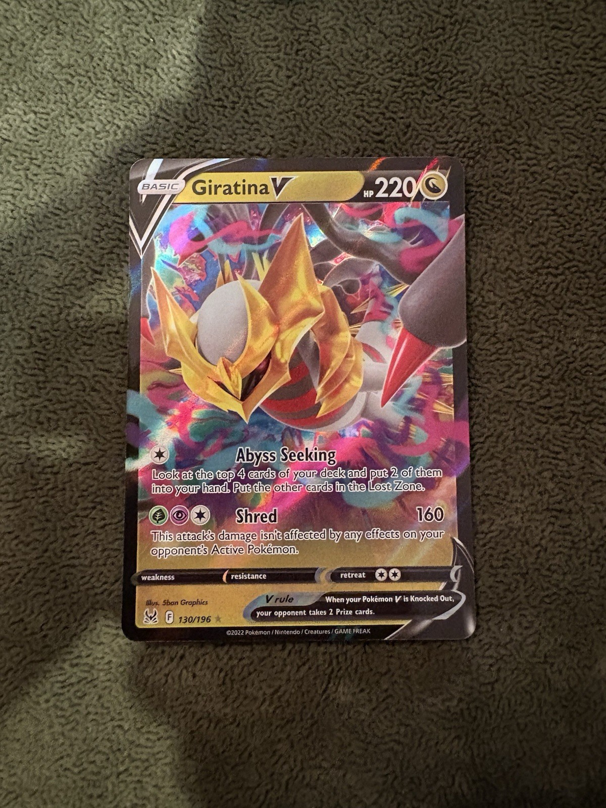 Giratina v 130/196 Swsh11: Lost Origin Holo