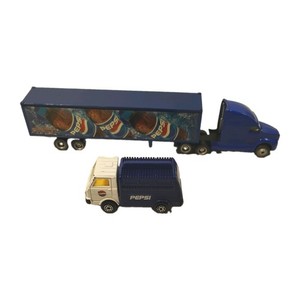 Pepsi Truck Tractor Trailer Semi Die Cast Special Edition Golden Wheel