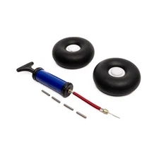 E-flite Inflatable Tundra Tire and Beadlock Wheel Set w/Pump 5.5" 140mm EFL-1350