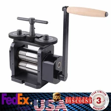 110mm Manual Rolling Mill Machine Wire Flat Pattern Sheet Metal Jewelry Tool US