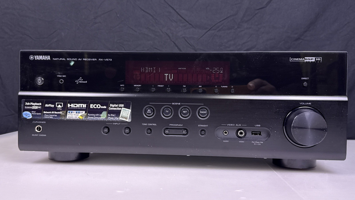 Yamaha RX-V573 7.1 Channel Natural Sound AV Receiver Cinema DSP