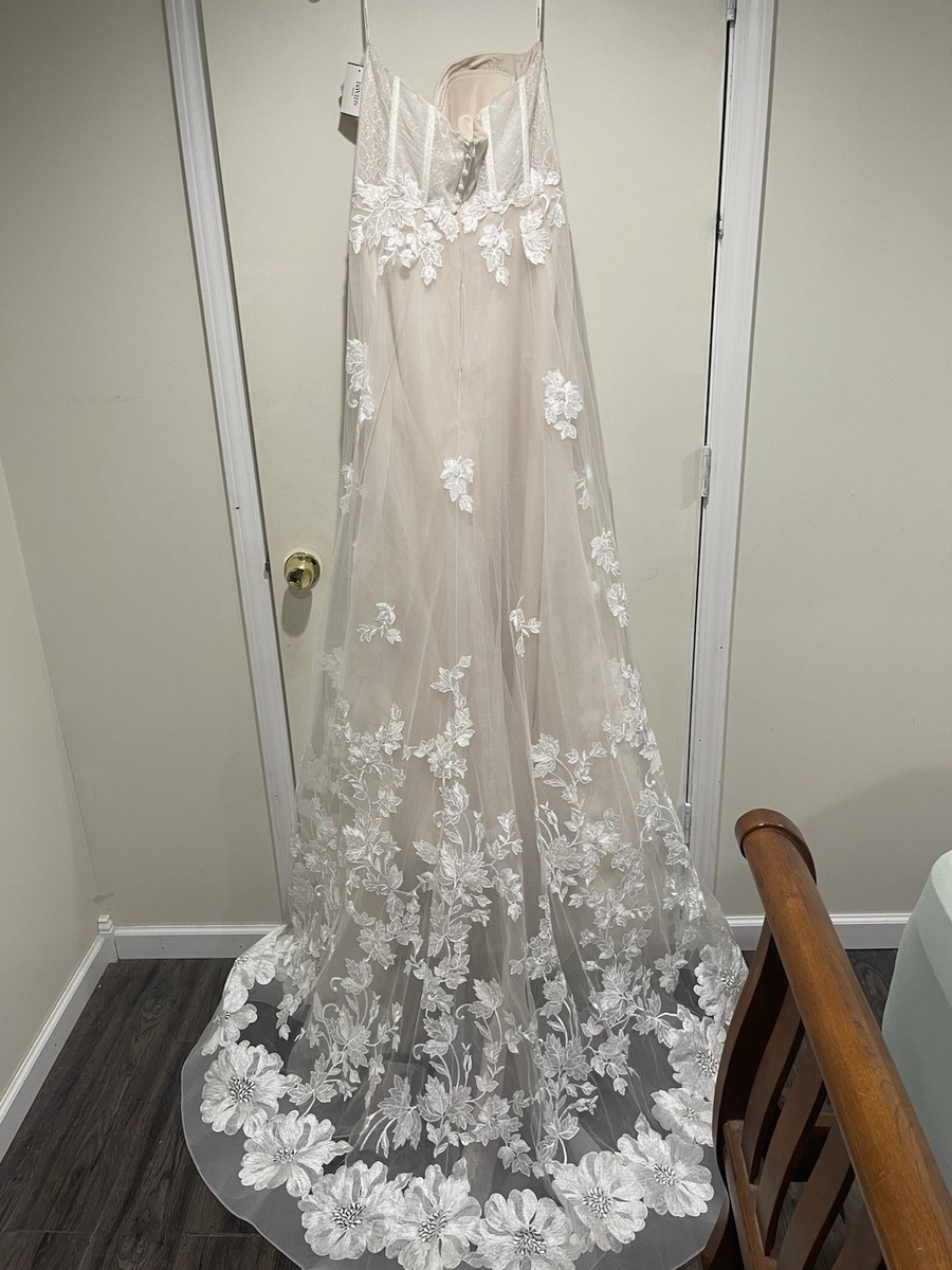 melissa sweet wedding dress designer Brand New Fit:Tall Regular Fit G9E690 Juniors' & Teen Midi Lace wedding