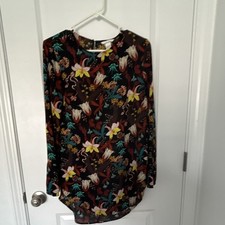 Women s Multicolor Floral Tunic Top Long Slee...