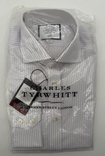 Charles Tyrwhitt slim fit long sleeve dress shirt Size 15/33in