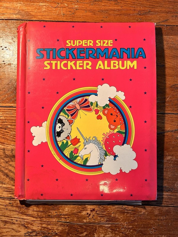 Vintage Super Size Stickermania Sticker Album from the late 1980s/Early 1990s