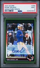 2024 PANINI SCORE SIG-GREEN #309 ROME ODUNZE PSA 9
