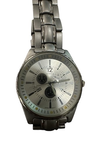 4 relojes de acero inoxidable. Peugeot, Ginebra, Gruen y 1 sin marca. Rasguño ligero - Imagen 3 de 5