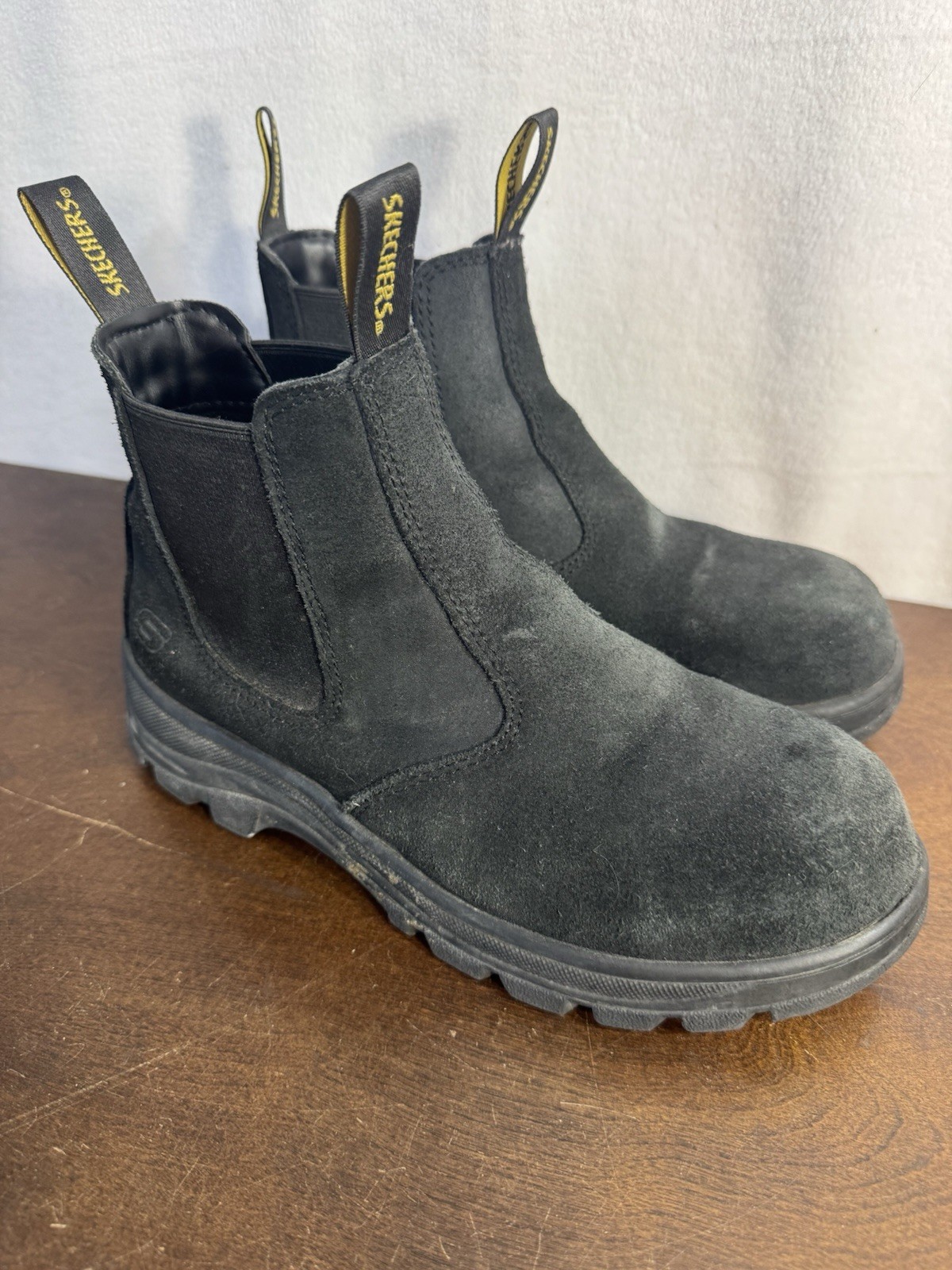 Skechers Workshire Jannit 108082 Steel Toe Black Sr Work Boo