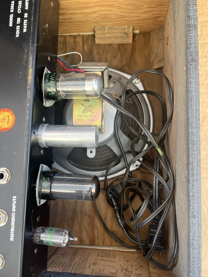 Amplificador de guitarra de tubo Kay modelo 503A vintage años 60 Foto 3 de 4