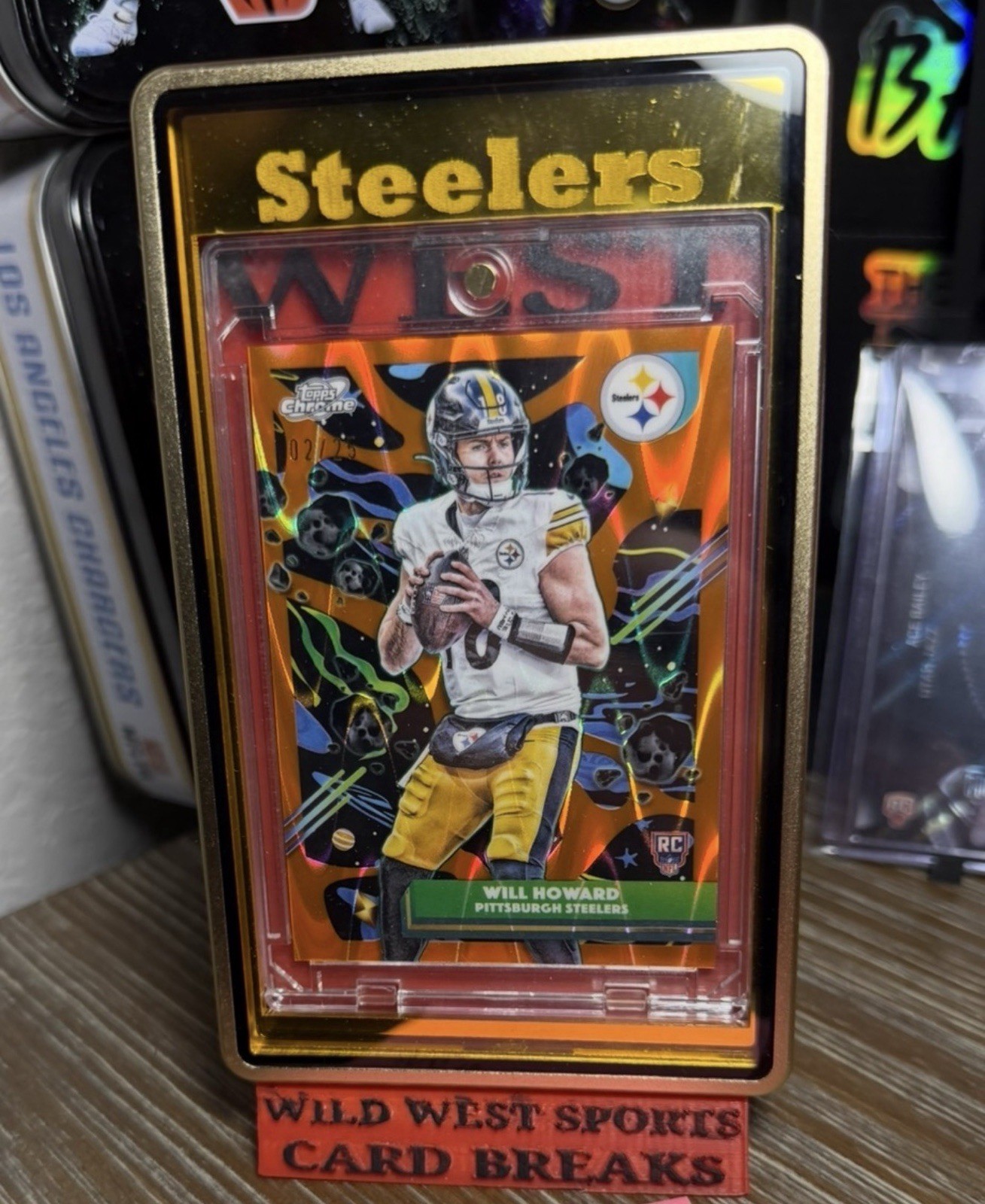 2025 Topps Chrome Cosmic Will Howard Orange /25 Refractor Rookie RC