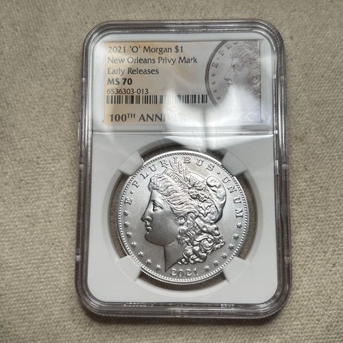 2021 'O' Morgan Silver Dollar NGC MS-70 'O' New Orleans Privy Mark