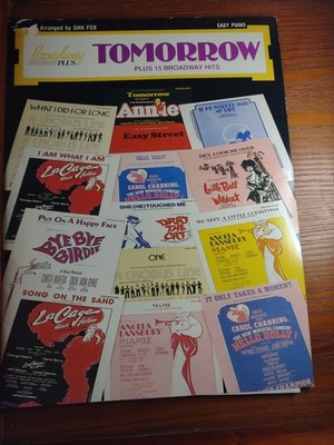 Dan Fox Easy Piano Songbook Broadway 16 Songs Tomorrow.+15 Excellent 