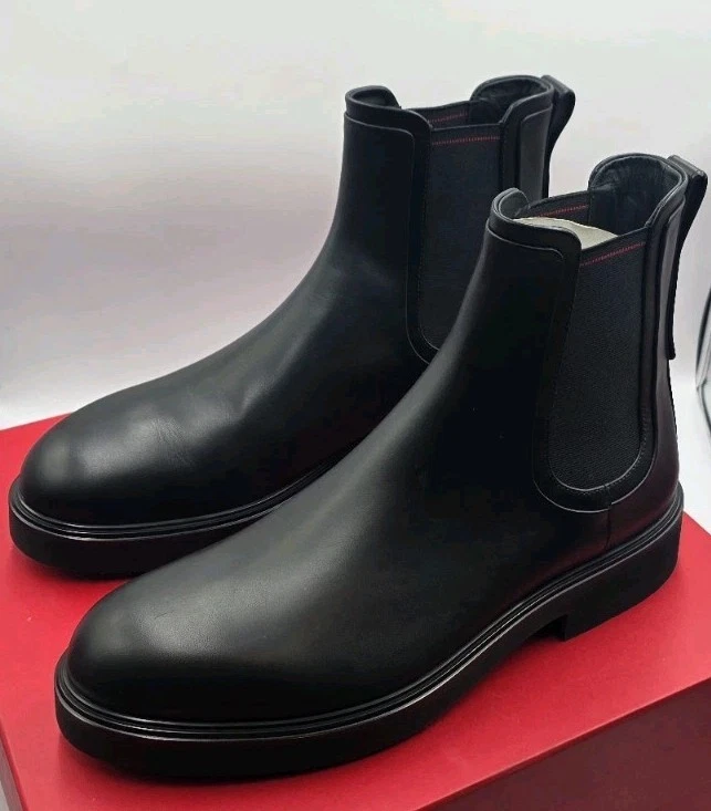 Ferragamo — Salvatore Ferragamo Men's Cezanne Calf Leather Boots, Size 9US