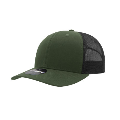 Decky Unisex 6 Panel Mid Profile Structured Cotton Blend Trucker Cap - 6021
