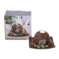 Teelichthalter-Set Blattdeko, Holz, Ca. 15,5 X 15,5 X 9 Cm