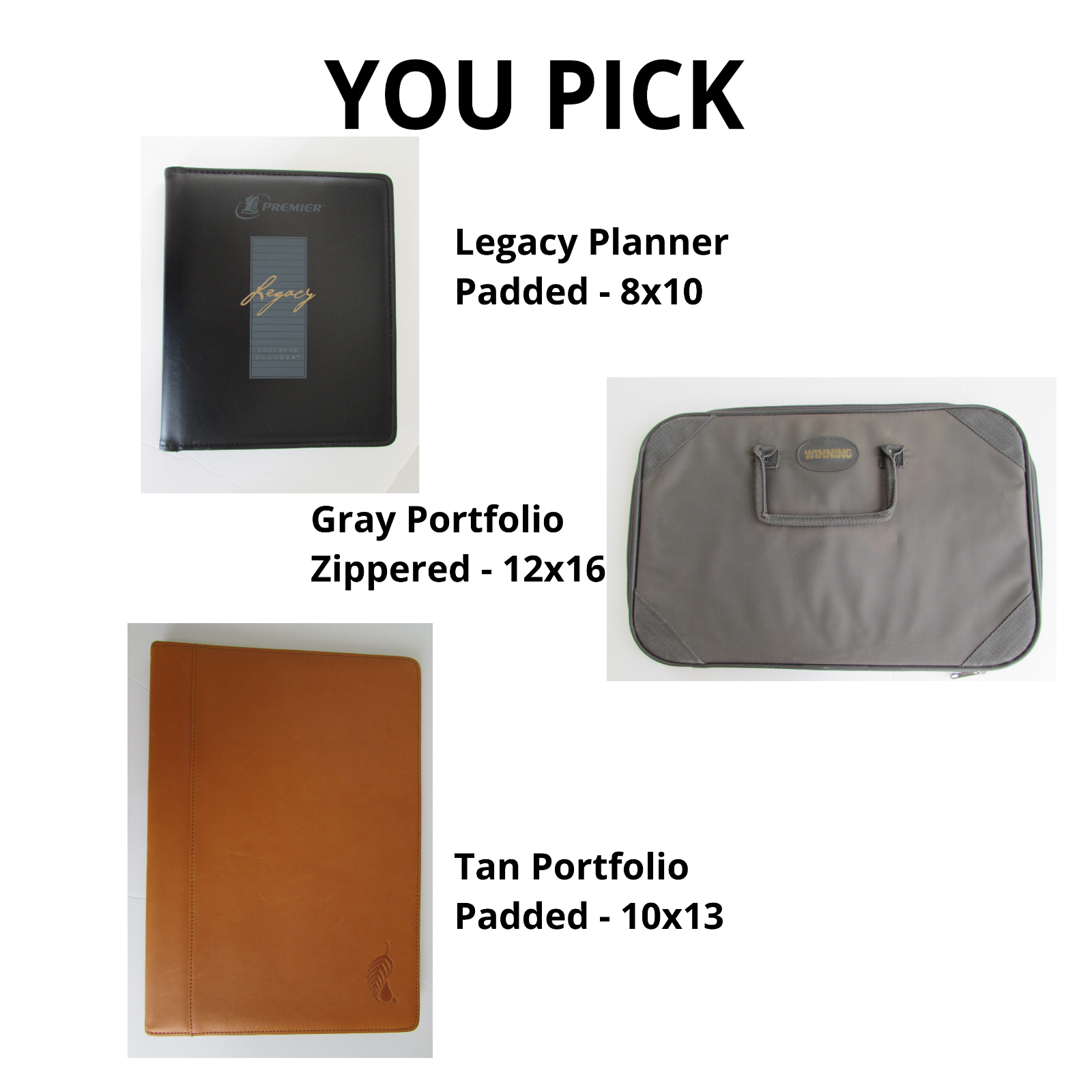Planner Portfolio Black Gray Tan 10