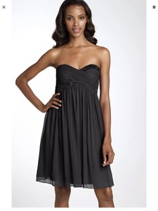 short dress with chiffon overlay