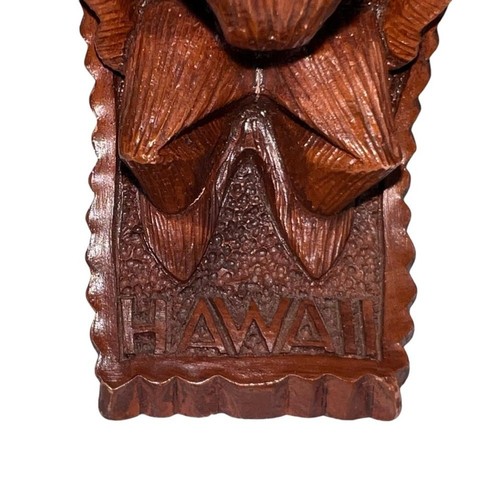 Coco Joe’s Hand Carved Hapa Wood Tiki “Long Life”Statue Hawaii HW39 Collectible - Picture 5 of 10
