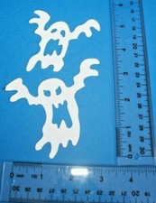20 GHOSTS 3 cardstock paper die cut embellishments HALLOWEEN