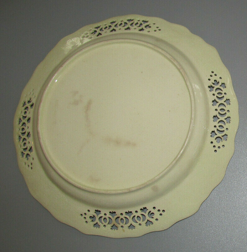  CREAMWARE ヴィンテージ　アンティーク　プレート 18th Century Leeds Pottery Openwork Creamware Staffordshire Plate