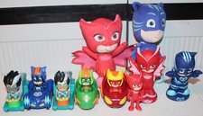 10 PJ Mask Toys Plush Dolls, Mini Vehicle Racers, Bath Squirters and Figure