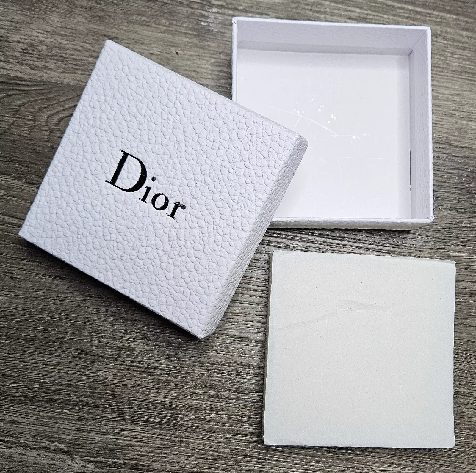 CHRISTIAN DIOR boîte cadeau bijoux blanche bague mousse insert support lot SM