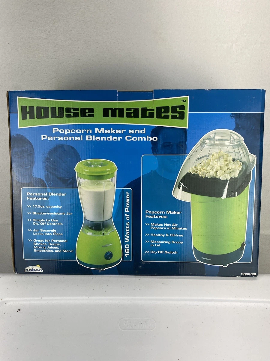 House Mates Hot Air Popcorn Maker and Personal Blender 17.5 Oz 160 watts  Combo