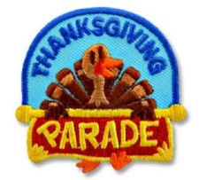 Girl Boy Cub THANKSGIVING PARADE Turkey Fun Patches Badges SCOUT GUIDE Float TV