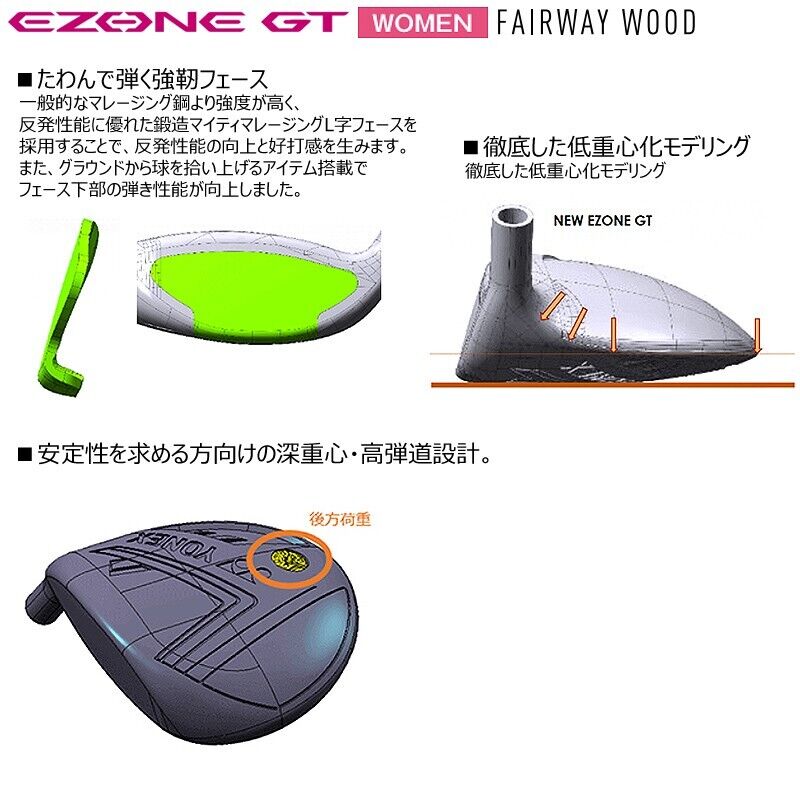 YONEX Ladies Womens 2022 EZONE GT Fairway Wood 5W RK-03GT YONEX Ladies Womens 2022 EZONE GT Fairway Wood 5W RK-03GT