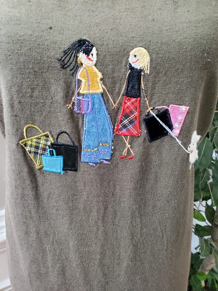 Maggie Barnes Mujer Verde Algodón Informal Camisa y Maxi Vestido Traje 2 Piezas 20W Foto 3 de 4