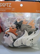 Spritz Foam  Glitter Stickers - Ghost, Bats, Cats, Pumpkins