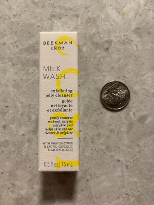 NIB Beekman 1802 Milk Wash Exfoliating Jelly Cleanser .5oz Travel Size