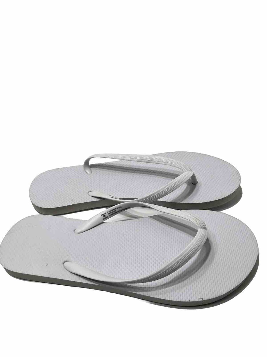 Shade & Shore Women's Size 9 White Flip Flop Sandals | eBay