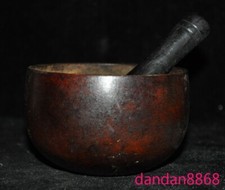 4.6" China bronze Buddhism temple Buddha sound Bo Buddha sound bowl