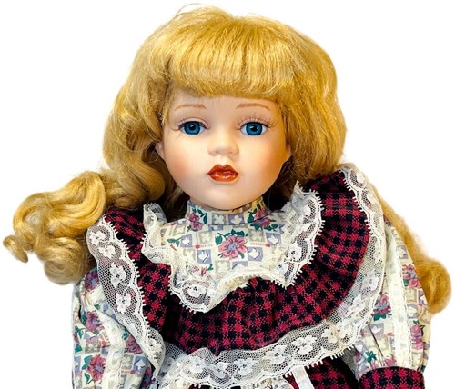 Muñeca rubia de porcelana 19 pulgadas - pesa 1,12 libras - Imagen 4 de 11