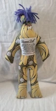 12"  Tall Dammit Doll Purple Yarn Hair  Stress Reliever Novelty 