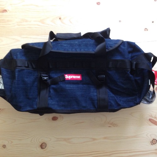 NORTH FACE DENIM BASECAMP DUFFLE BAG 