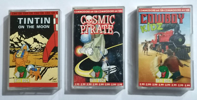 Commodore 64 Byte Back Spiele Konvolut (x3) inkl. Tim und Struppi - getestet funktioniert