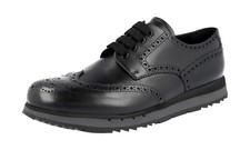 PRADA Platform Crossover Sneakers Derby Dress Shoes Black NEW -  US 11 EU 44