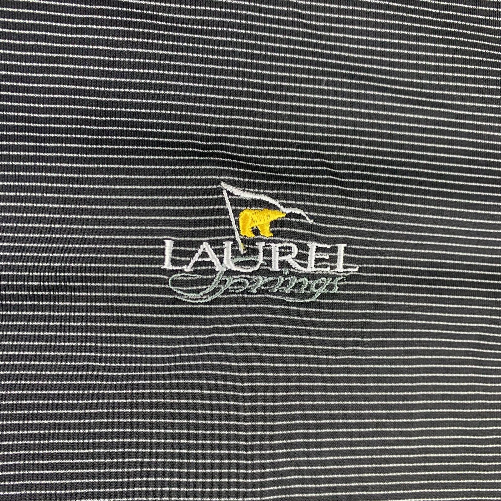 Adidas Polo Shirt Mens Extra Large Black Striped Short Sleeve Polyester Golf thumbnail 4